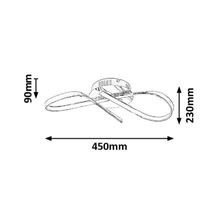 Rabalux - Luz de teto LED LED/20W/230V