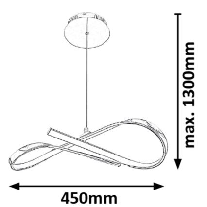 Rabalux - Candelabro num fio LED LED/20W/230V