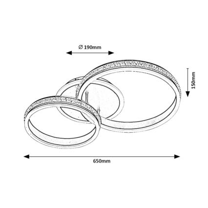 Rabalux - Candelabro integrado LED LED/50W/230V