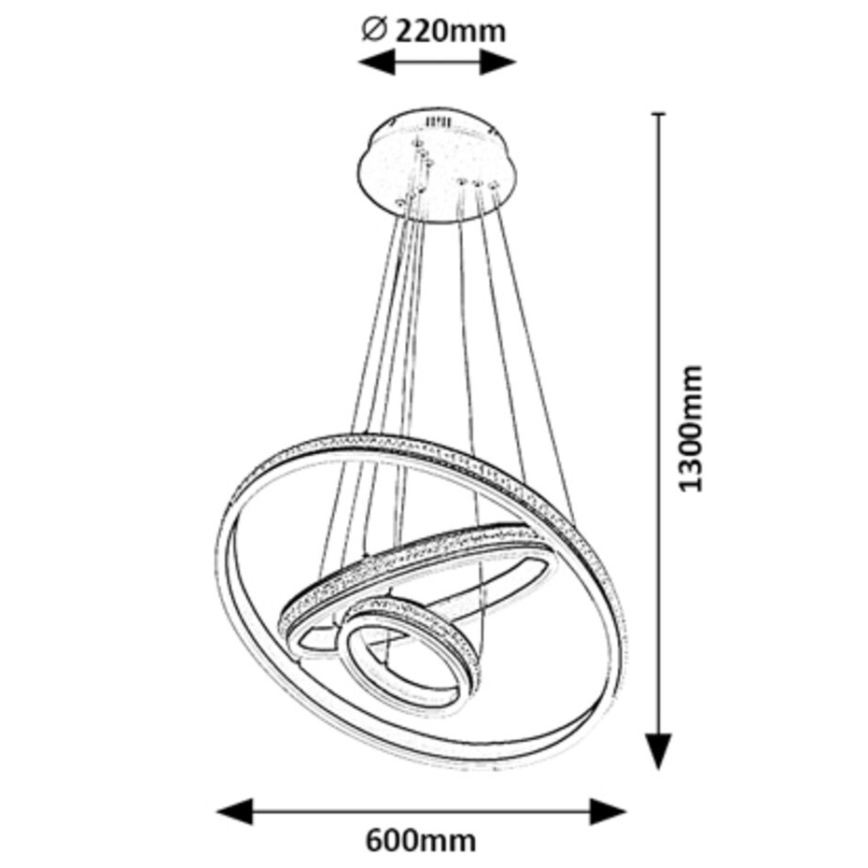 Rabalux - Candelabro suspenso LED LED/75W/230V