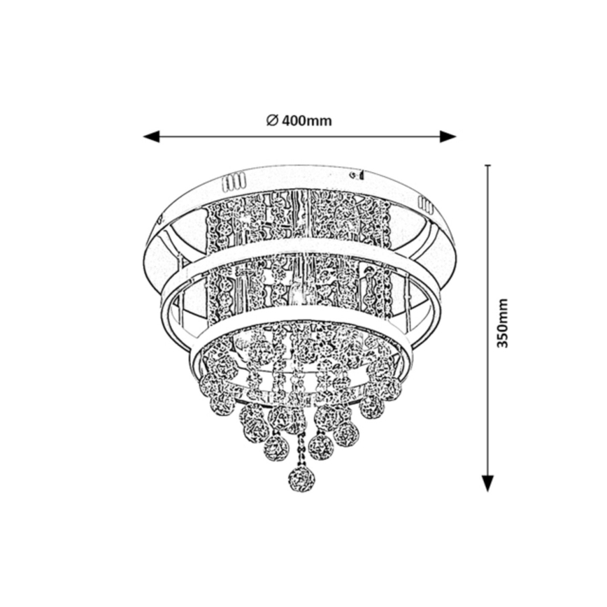 Rabalux 2237 - Candelabro integrado de cristal PALLAS LED/32W/230V + 3xE14/40W