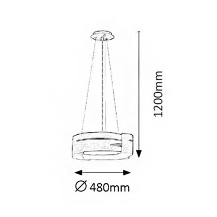 Rabalux 2245 - Candelabro BERBERA 3xE27/60W/230V faia