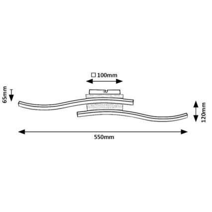 Rabalux - Candelabro montado à superfície LED 2xLED/12W/230V
