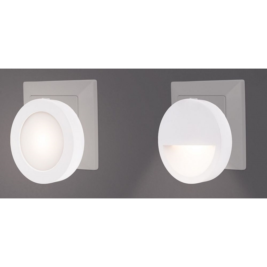 Rabalux - LED Luz noturna com sensor de anoitecer LED/0,5W/230V 3000K diâmetro 65 mm