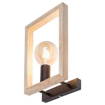 Rabalux - Iluminação de parede 1xE27/40W/230V preto/faia