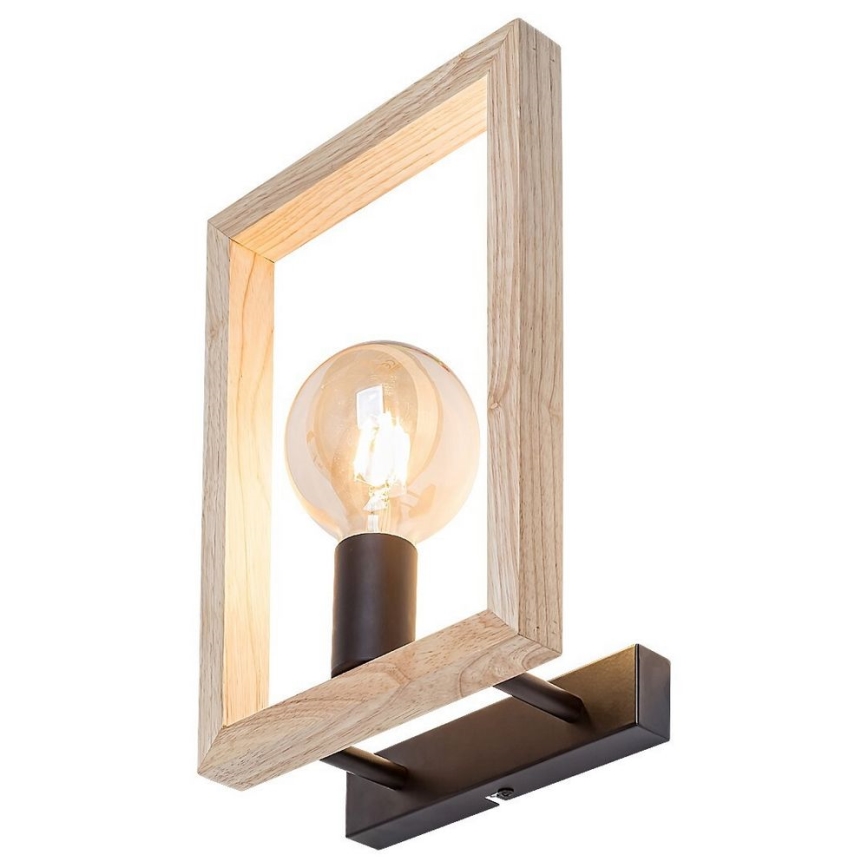 Rabalux - Iluminação de parede 1xE27/40W/230V preto/faia