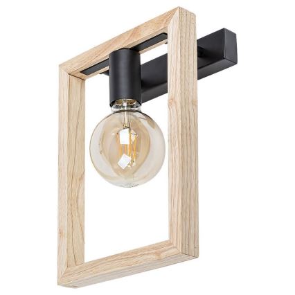 Rabalux - Iluminação de parede 1xE27/40W/230V preto/faia