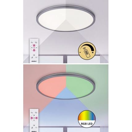 Rabalux - Iluminação de teto LED RGB com regulação LED/22W/230V Wi-Fi Tuya + comando