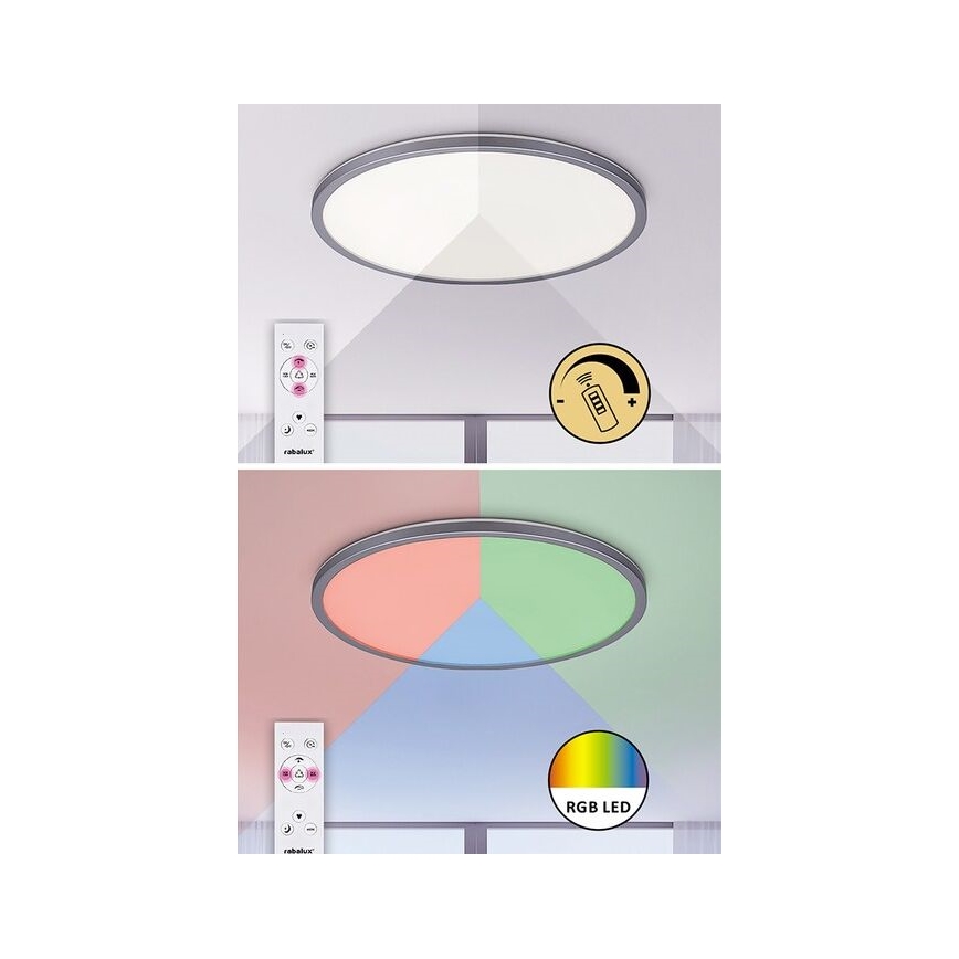 Rabalux - Iluminação de teto LED RGB com regulação LED/22W/230V Wi-Fi Tuya + comando