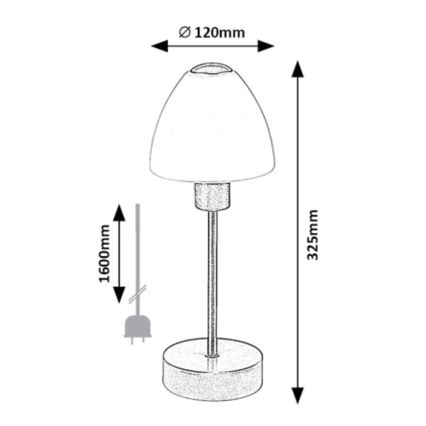 Rabalux - Candeeiro de mesa com regulação 1xE14/40W/230V preto