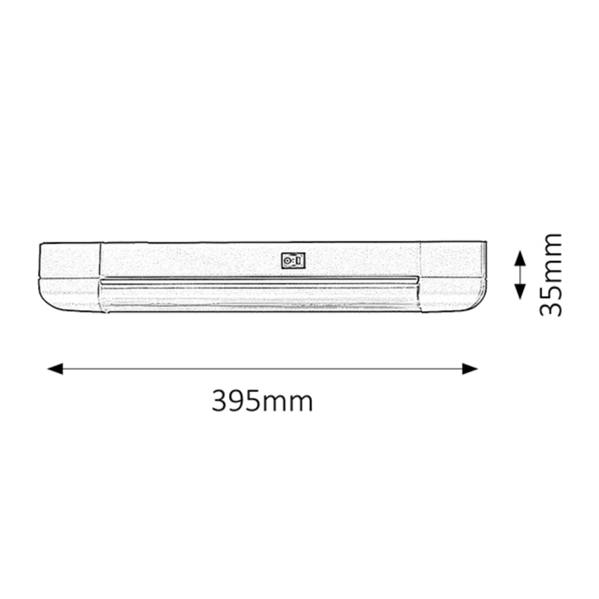 Rabalux - Iluminação de armário BAND LIGHT 1xG13/10W/230V 39,5 cm prateado