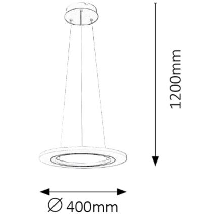 Rabalux 2428 - Candelabro LED ADRIENNE LED/20W/230V prata