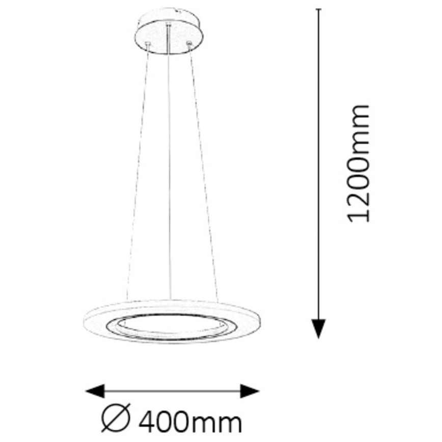 Rabalux 2428 - Candelabro LED ADRIENNE LED/20W/230V prata