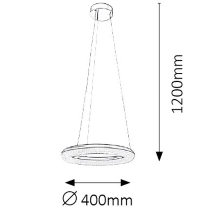 Rabalux - Candelabro fosco LED LED/24W/230V
