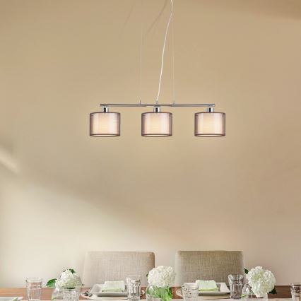 Rabalux - Luz pendente 3xE27/60W