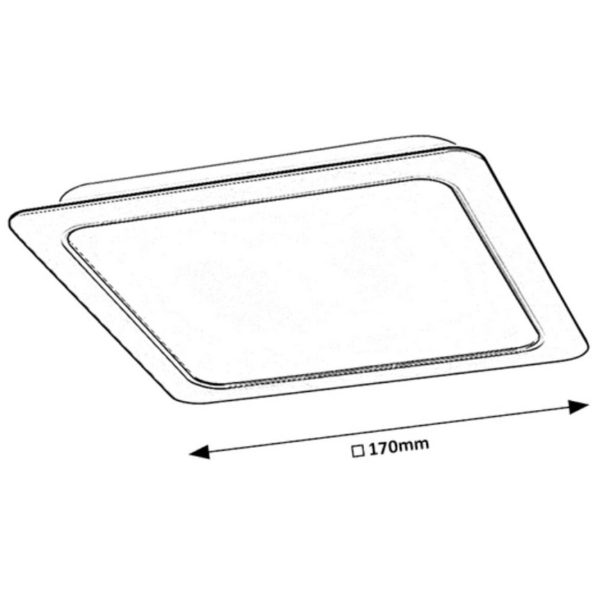 Rabalux - Iluminação embutida LED LED/17W/230V 17 cm