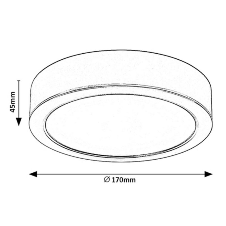Rabalux - Iluminação de teto LED LED/17W/230V d. 17 cm