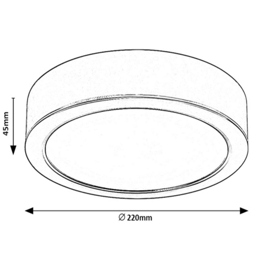 Rabalux - Iluminação de teto LED LED/24W/230V d. 22 cm
