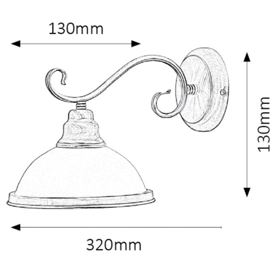 Rabalux - Luz de parede 1xE27/60W/230V