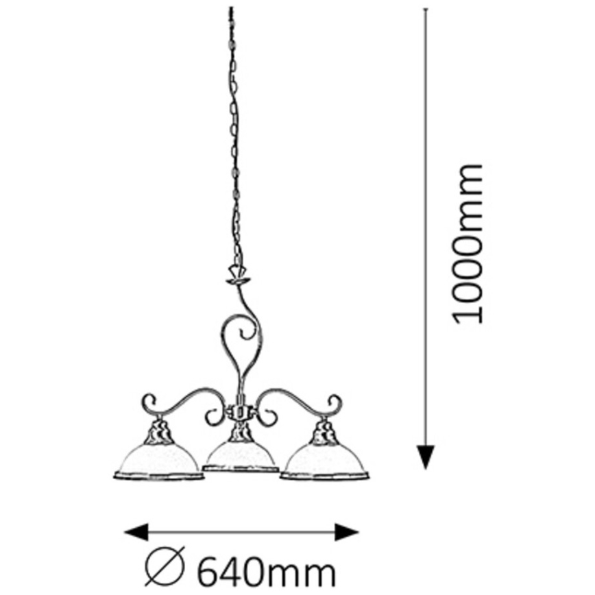Rabalux - Candelabro 3xE27/60W/230V