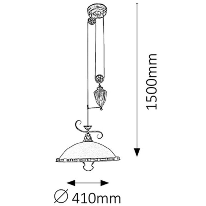 Rabalux - Candelabro 1xE27/60W/230V