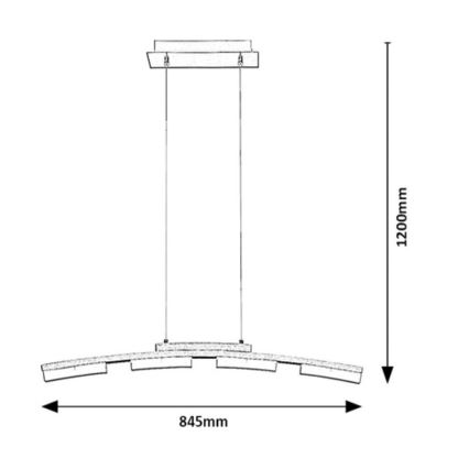Rabalux - Candelabro suspenso LED com regulação  LED/20W/230V