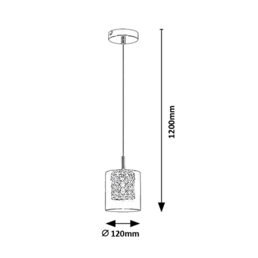 Rabalux - Candelabro suspenso de cristal 1xG9/40W/230V