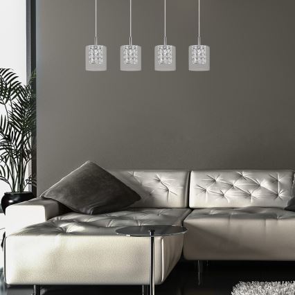 Rabalux - Candelabro suspenso de cristal 4xG9/40W/230V