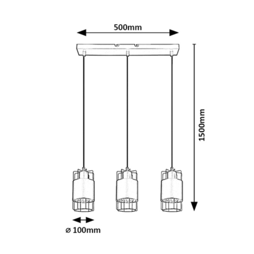 Rabalux - Candelabro suspenso 3xE27/40W/230V