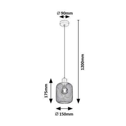 Rabalux - Candelabro suspenso 1xE27/60W/230V