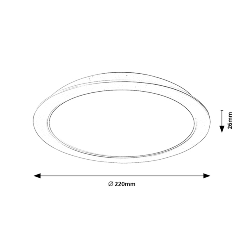 Rabalux - Iluminação embutida de teto LED LED/24W/230V d. 22 cm