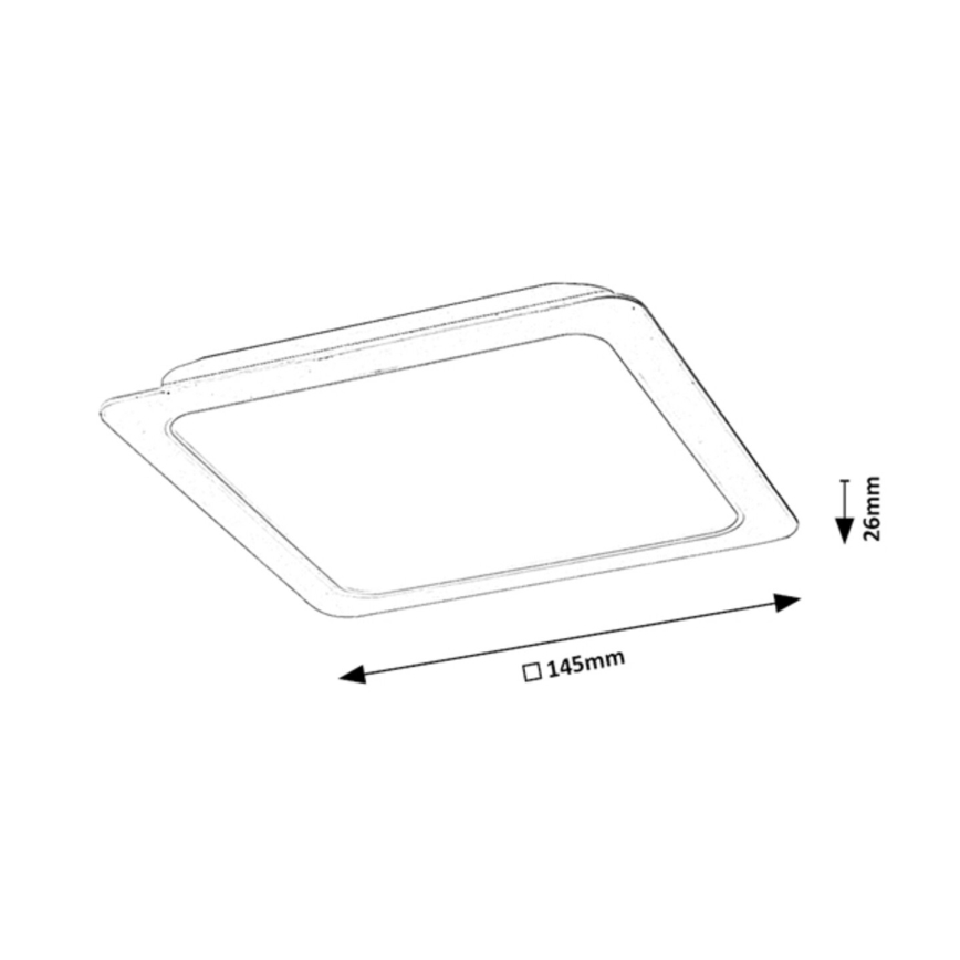Rabalux - Iluminação embutida LED LED/12W/230V 14,5 cm