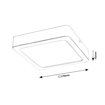 Rabalux - Iluminação de teto LED LED/18W/230V 17 cm