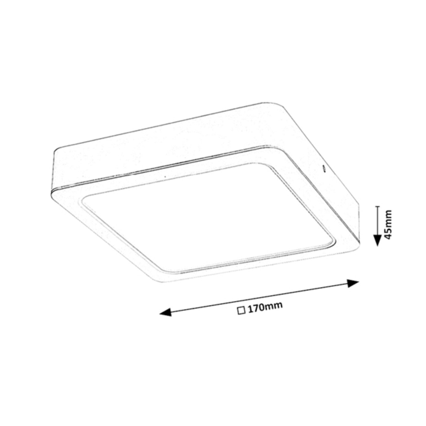 Rabalux - Iluminação de teto LED LED/18W/230V 17 cm