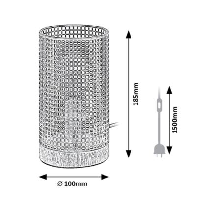 Rabalux - Candeeiro de mesa 1xE14/25W/230V faia