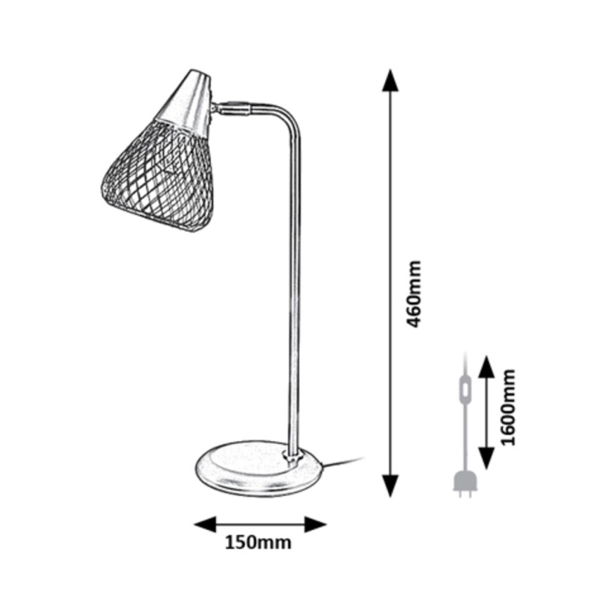 Rabalux - Candeeiro de mesa 1xE14/25W/230V preto