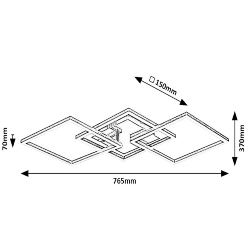 Rabalux - Candelabro montado à superfície LED LED/43W/230V cromado brilhante