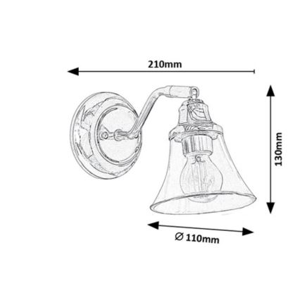 Rabalux  - Candeeiro de parede de casa de banho ANTOINE 1xE14/40W/230V IP44