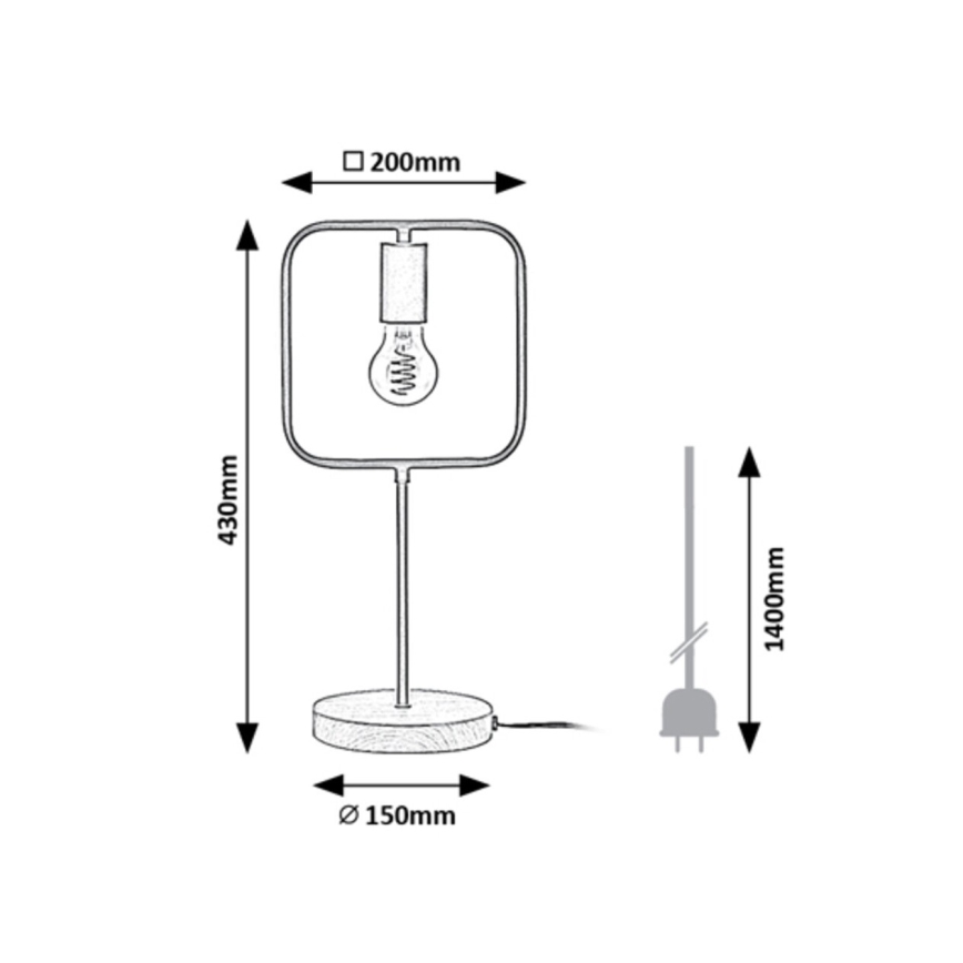 Rabalux - Candeeiro de mesa 1xE27/40W/230V