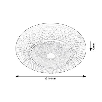 Rabalux - Iluminação de teto LED com regulação LED/72W/230V 3000-6500K + controlo remoto