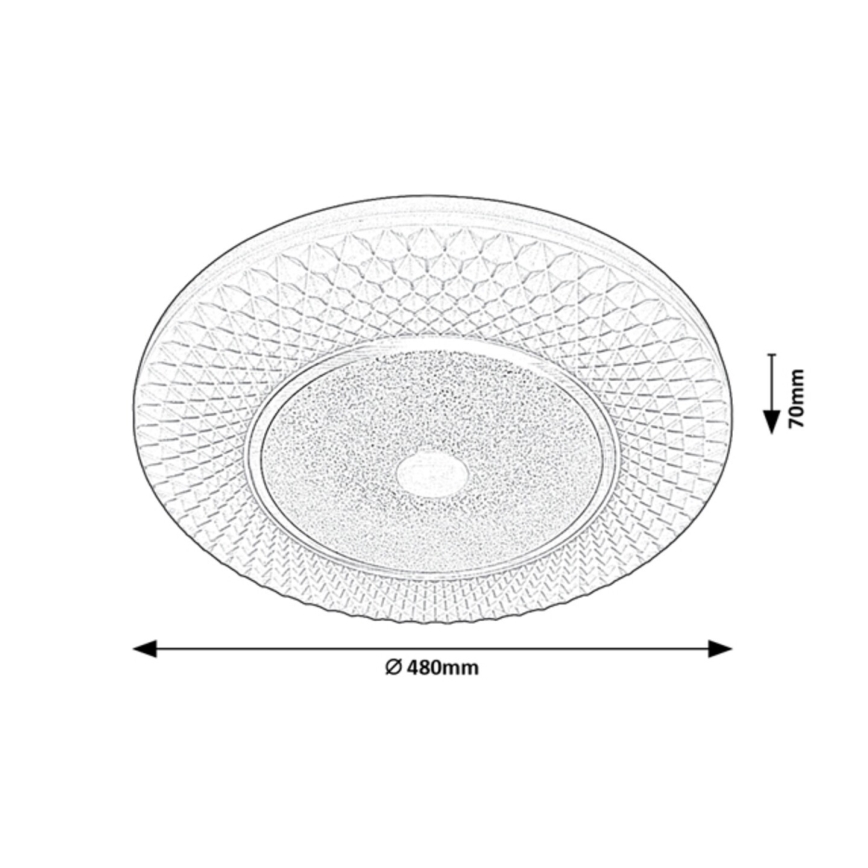 Rabalux - Iluminação de teto LED com regulação LED/72W/230V 3000-6500K + controlo remoto