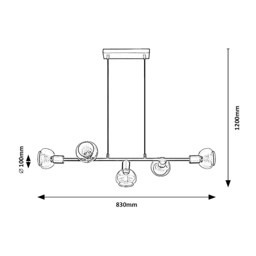 Rabalux - Candelabro suspenso 5xE14/40W/230V