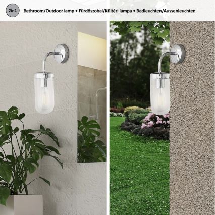 Rabalux - Iluminação de parede de casa de banho 1xE27/60W/230V cromado brilhante