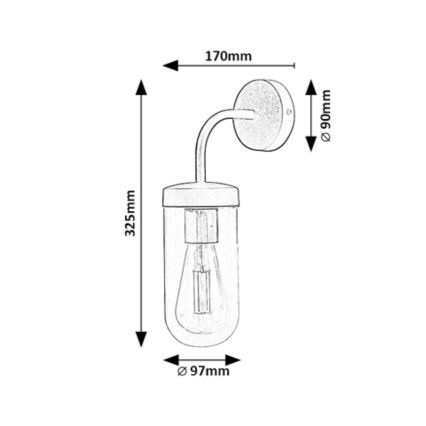 Rabalux - Iluminação de parede de casa de banho 1xE27/60W/230V cromado brilhante