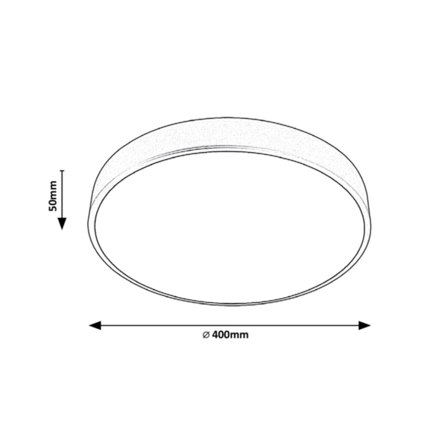 Rabalux - Iluminação de teto LED TESIA LED/36W/230V 40 cm prateada