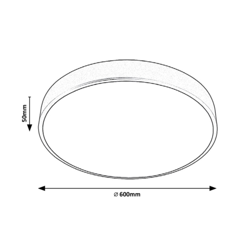 Rabalux - Iluminação de teto LED com regulação LED/60W/230V 60 cm + controlo remoto