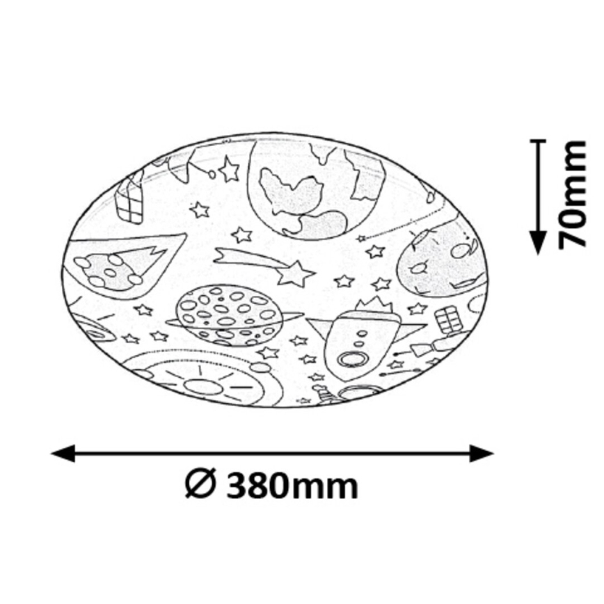Rabalux - Luz de teto de criança LED LED/24W/230V
