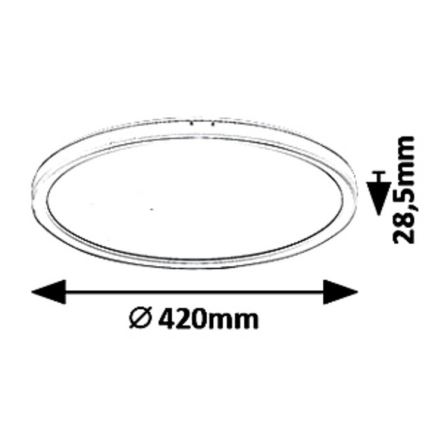 Luz de teto fosca LED PAVEL LED/22W/230V
