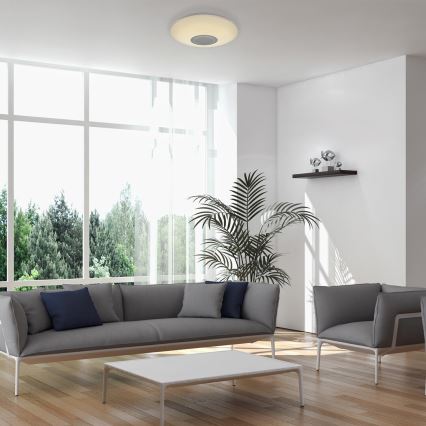 Rabalux - Iluminação de teto LED RGB com regulação e altifalante LED/24W/230V Wi-Fi Tuya + comando