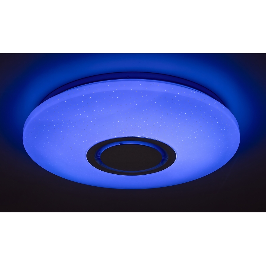 Rabalux - Iluminação de teto LED RGB com regulação e altifalante LED/24W/230V Wi-Fi Tuya + comando